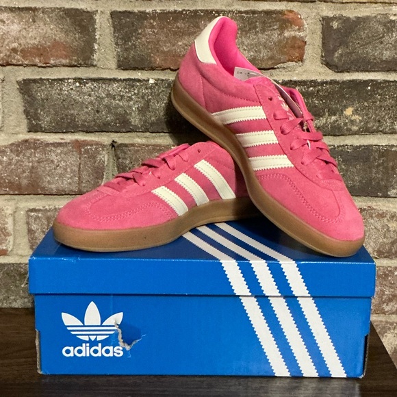 Adidas Gazelle Indoor W Women’s Pink and White - Picture 7 of 8